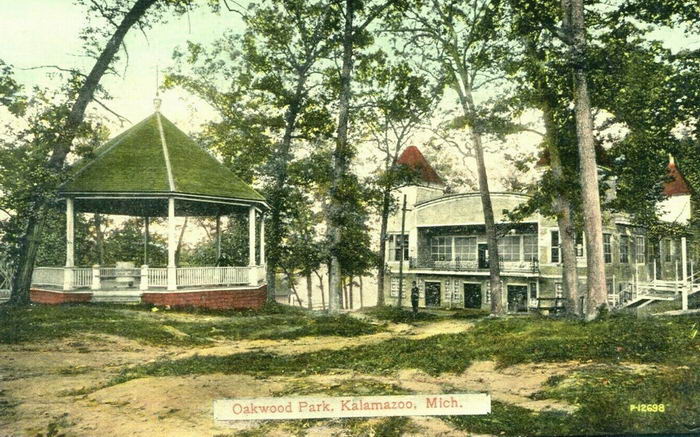 Oakwood Park Dance Pavillion - Old Postcard